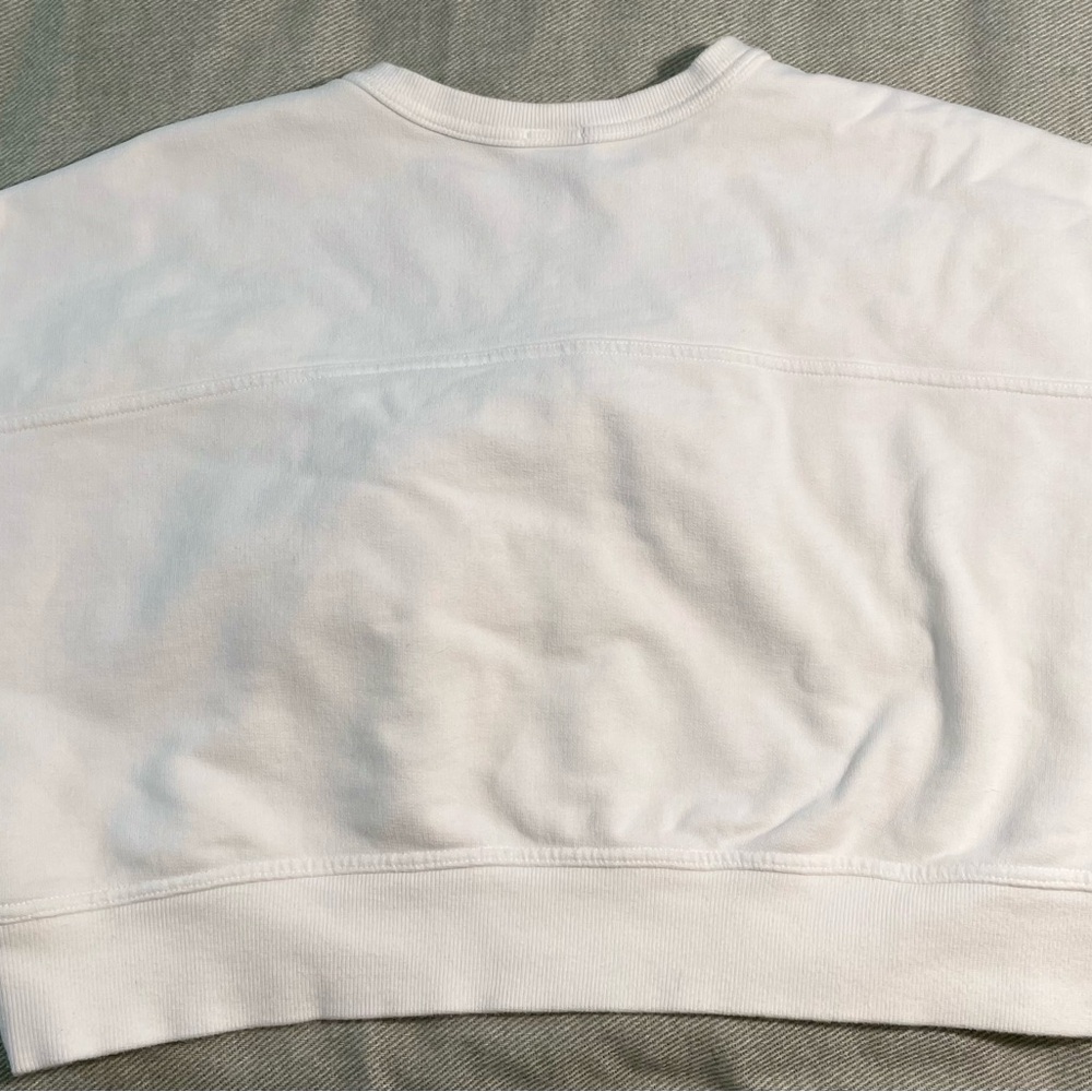 OFFLINE by Aerie White Cropped Sweatshirt (Large / L) - Picture 4 of 6